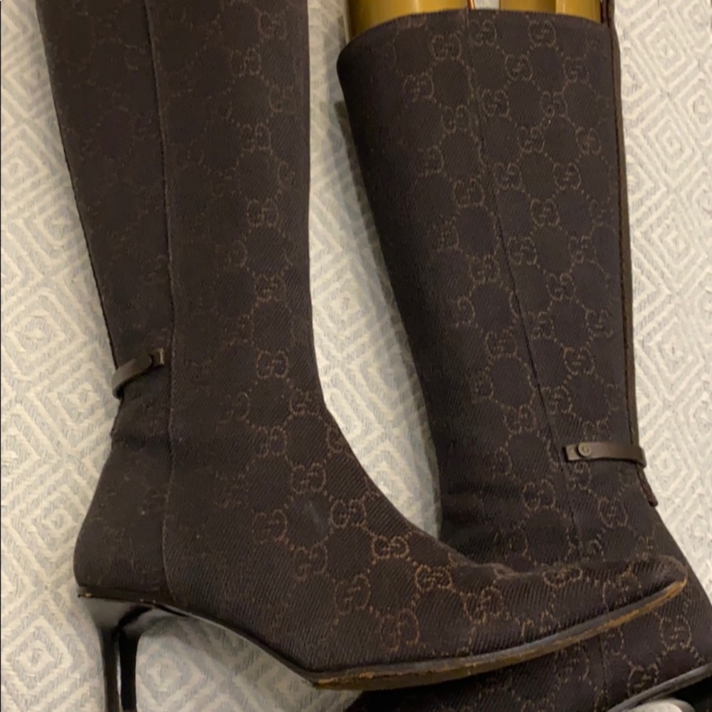 Gucci Fabric Logo Boots size 5B - Picture 4 of 10